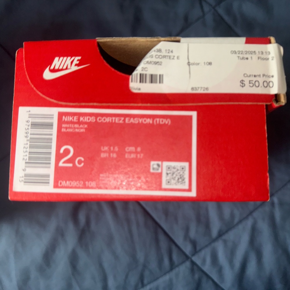 Nike Kids Cortez EasyOn Red Shoebox